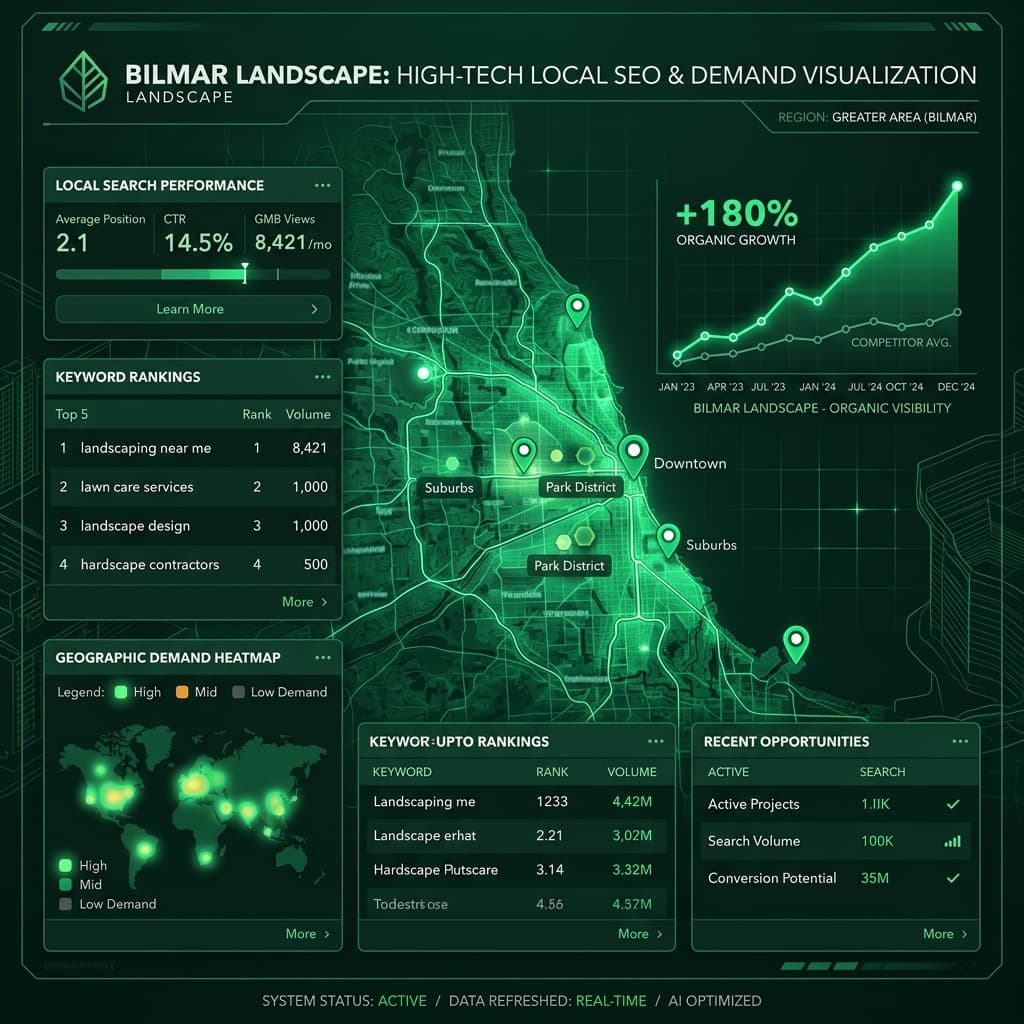 Bilmar Landscape SEO Results