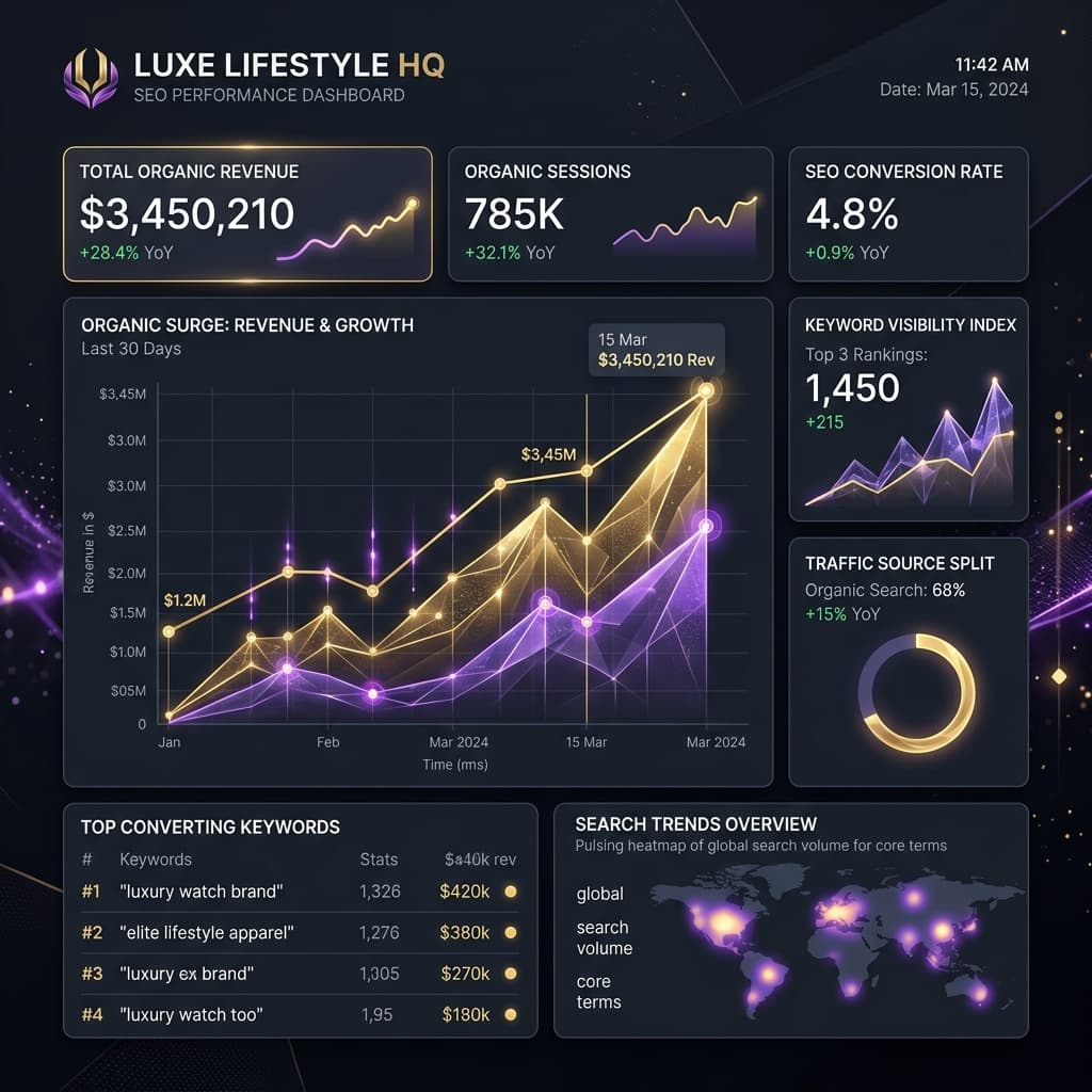 Luxe Lifestyle HQ SEO Results